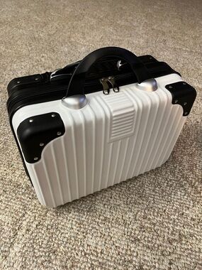 White & Black Hard-Shell Carry Case Travel & Work Bag